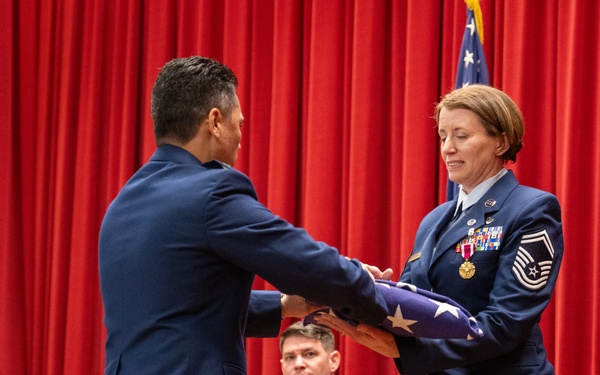 Senior Master Sergeant Michelle K. Aspeytia Honored at hwe Retirement Ceremony at March Air Reserve Base, CA