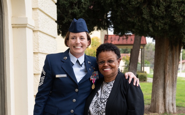 Senior Master Sergeant Michelle K. Aspeytia Honored at hwe Retirement Ceremony at March Air Reserve Base, CA