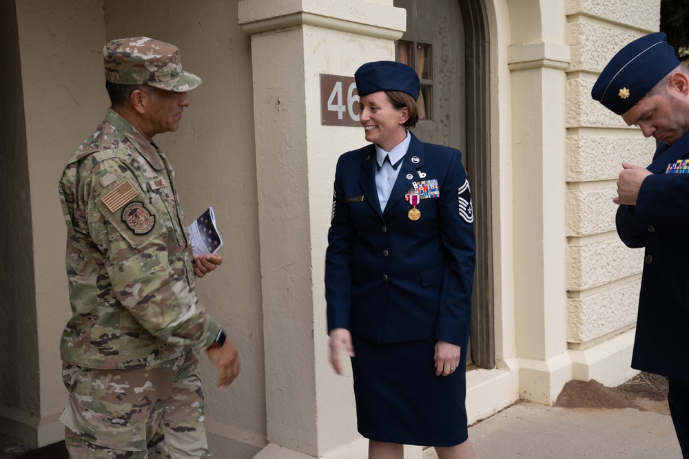 Senior Master Sergeant Michelle K. Aspeytia Honored at hwe Retirement Ceremony at March Air Reserve Base, CA