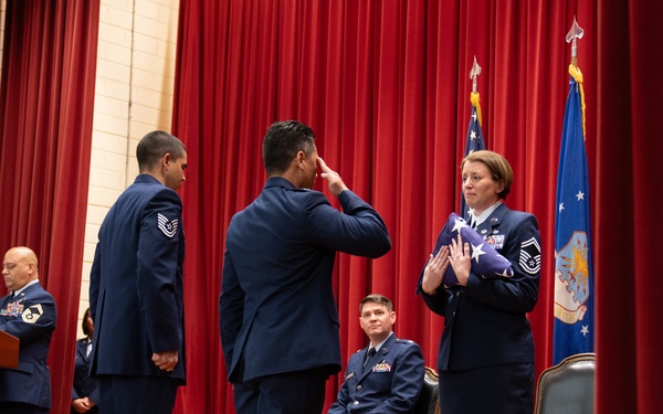Senior Master Sergeant Michelle K. Aspeytia Honored at hwe Retirement Ceremony at March Air Reserve Base, CA