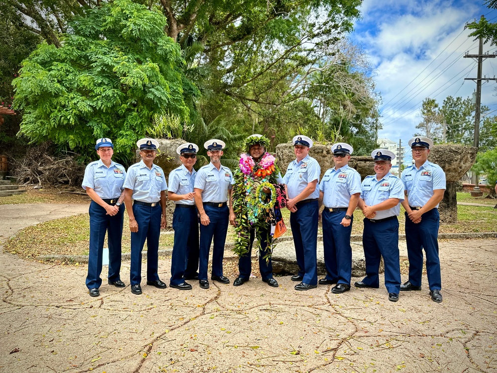 Pinning Chief Petty Officer Luis Reyes Blas of Guam