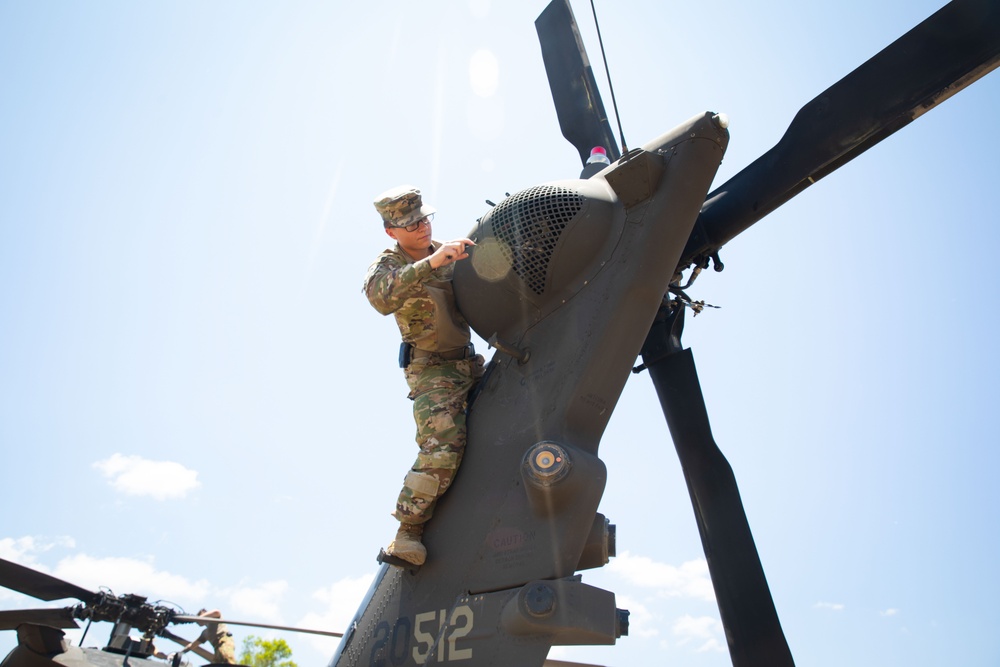 3-25 Soldiers Maintenance UH-60 during Salaknib 24