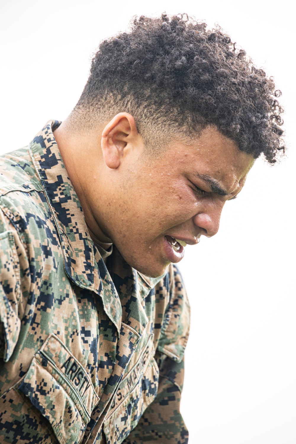 Marines endure OC spray training during MAI course