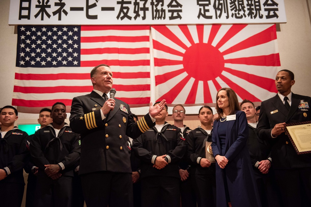 USS Ronald Reagan (CVN 76) Sailors receive award at U.S.-Japan Navy Friendship Association (JANAFA) reception