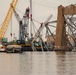 Salvage crews continue to remove wreckage from the Francis Scott Key Bridge