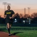 Sgt. Conner Williams runs at a 5-mile time trial