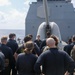 USS Leyte Gulf Holds SWO Pinning Ceremony While Underway