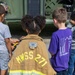 U.S. Marines with 2nd Marine Aircraft Wing visit students during Oaks Road Academy’s career fair
