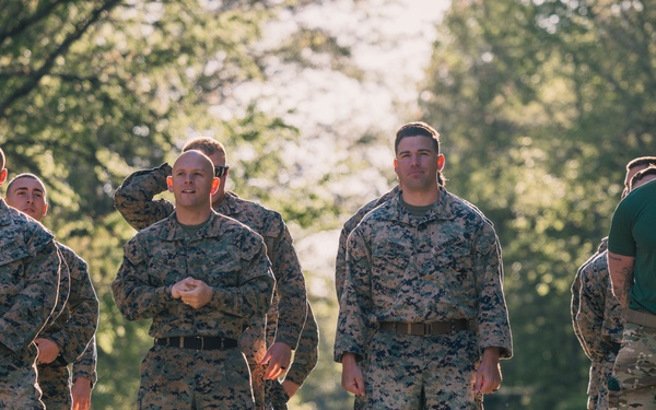 U.S. Marines Participate in a Blind Ruck During the 2024 Fittest Instructor Competition