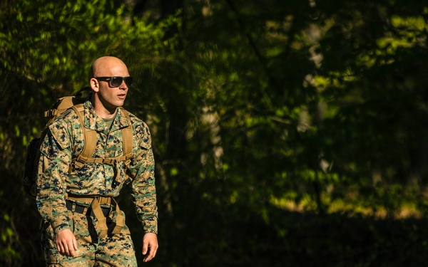 U.S. Marines participate in a Blind Ruck during the 2024 Fittest Instructor Competition