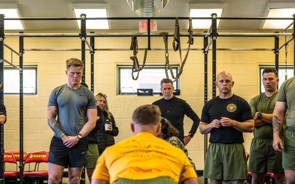 U.S. Marines Participate in a Deadlift Class during the 2024 Fittest Instructor Competition