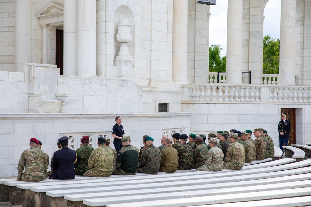 Tomb Sentinel Briefs Foreign Attaché Tour