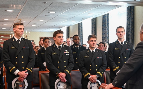SECNAV Meets with Naval Academy Men &amp; Women's Rugby Team