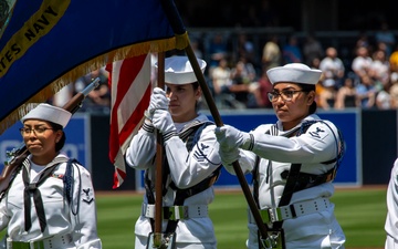 Abraham Lincoln Sailors perform at San Diego Padres pregame ceremony
