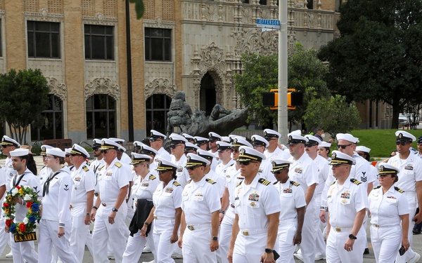NIOC Texas Sailors, regional units walk during Alamo Pilgrimage