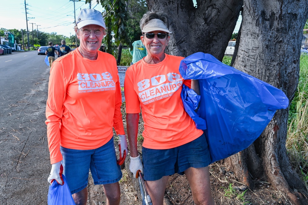 Joint Base Pearl Harbor-Hickam Bike Path Earth Day Volunteer Cleanup 2024