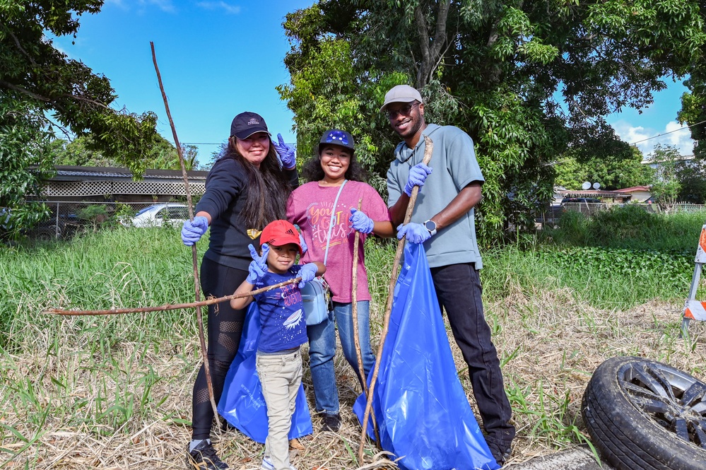 Joint Base Pearl Harbor-Hickam Bike Path Earth Day Volunteer Cleanup 2024