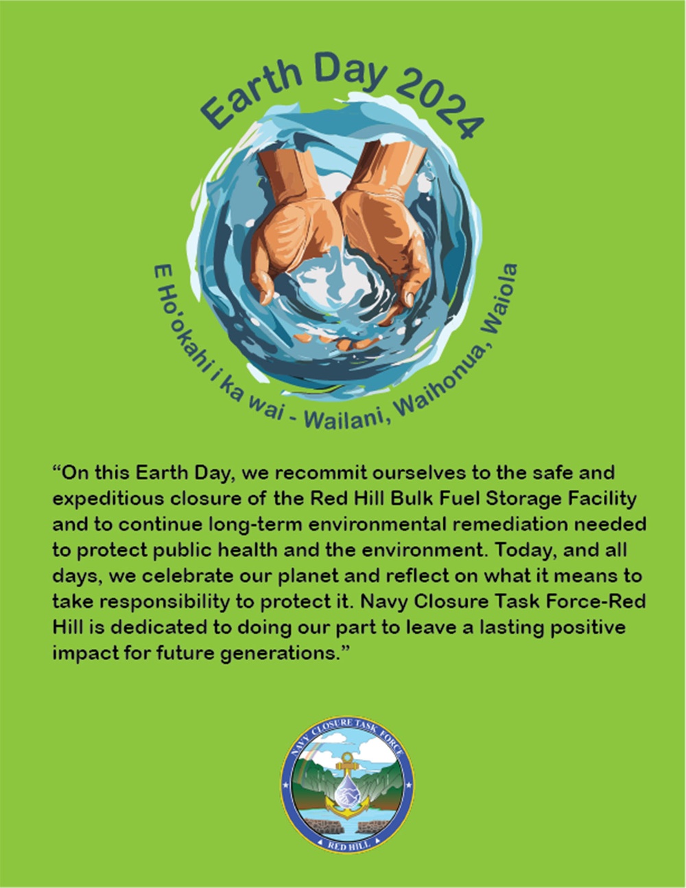 Navy Closure Task Force's Earth Day Message 2024