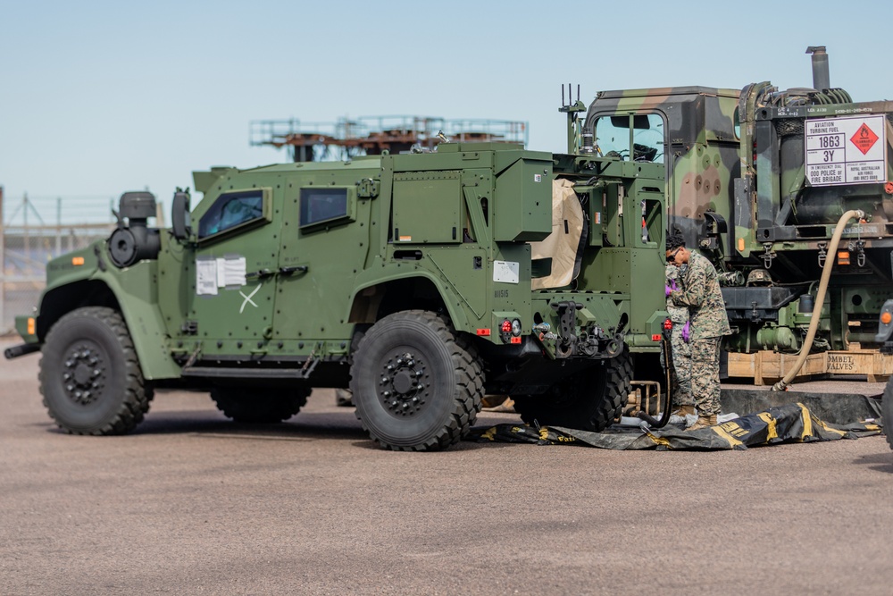 MRF-D 24.3 Marines receive tactical vehicles, equipment at Port Darwin