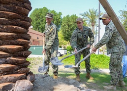 NSA Bahrain Plants Tree for Earth Day