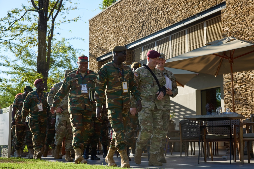 US, African partner nation leadership tour the facilities of the African Land Forces Summit 2024