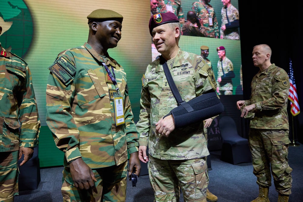 US, African partner nation leaders tour the facilities of the African Land Forces Summit 2024
