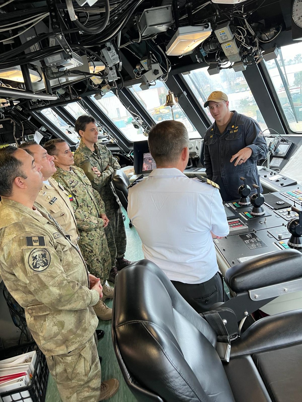 4th Fleet Partner Nation Liaison Officers Visit USS Billings