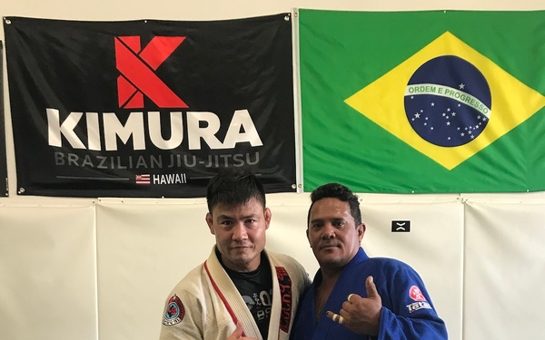 Lt Col. Matt Taira at a BJJ gym in Honolulu, Hawaii.