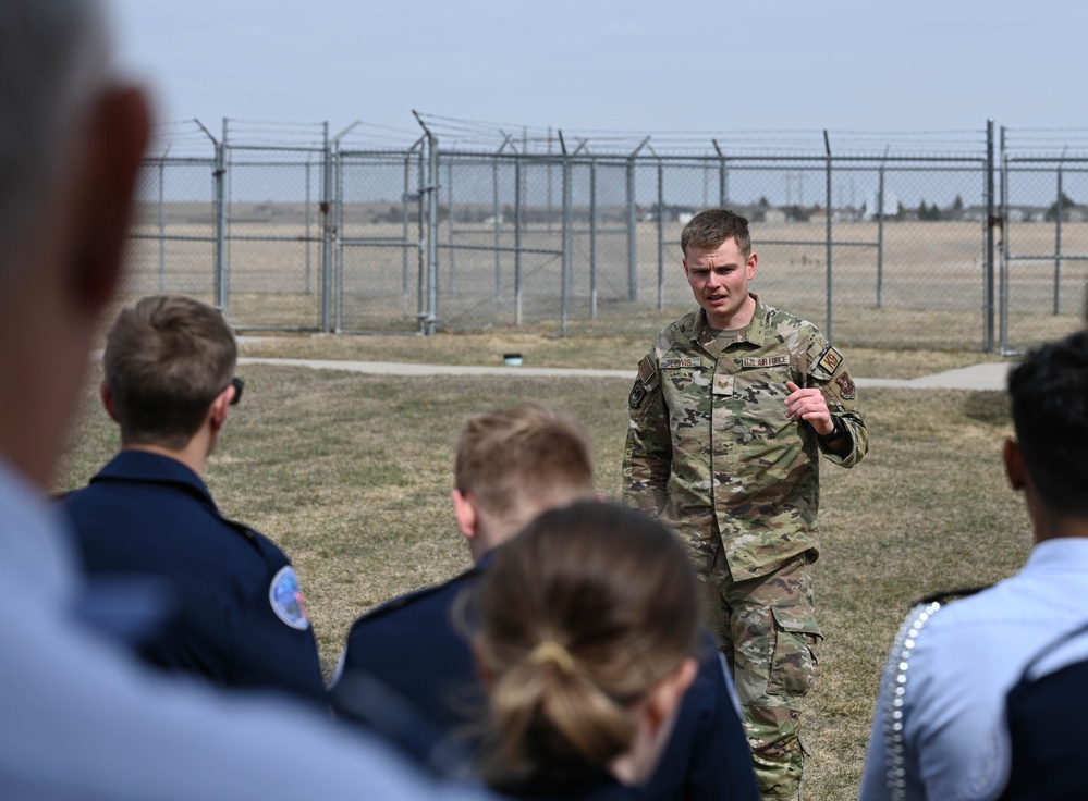 Colorado Air Academy High School &amp; South Dakota State University cadets tour Ellsworth Air Force Base