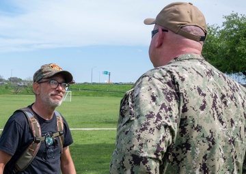 Marine Veteran Walks For Suicide Awareness.