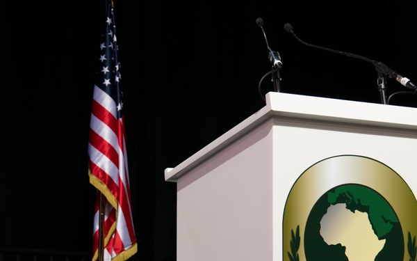 Participants conduct a pre-execution setup of the plenary hall for ALFS 2024