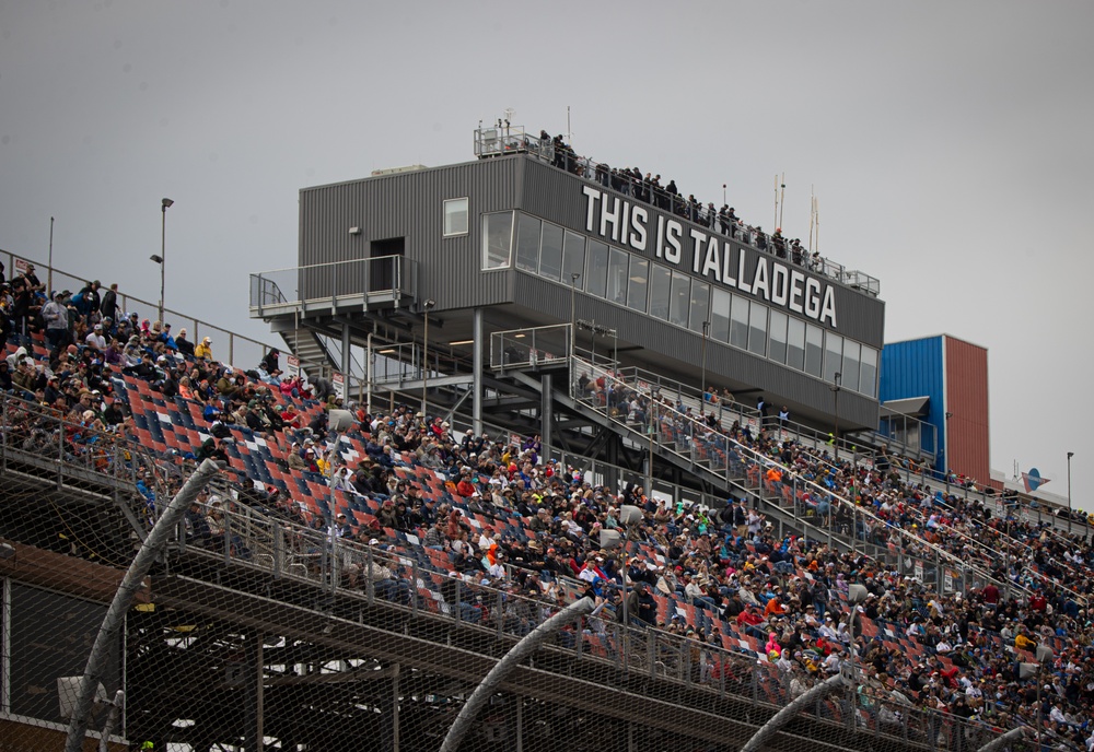 Chief of the National Guard Bureau swears in new recruits at the Talladega Superspeedway