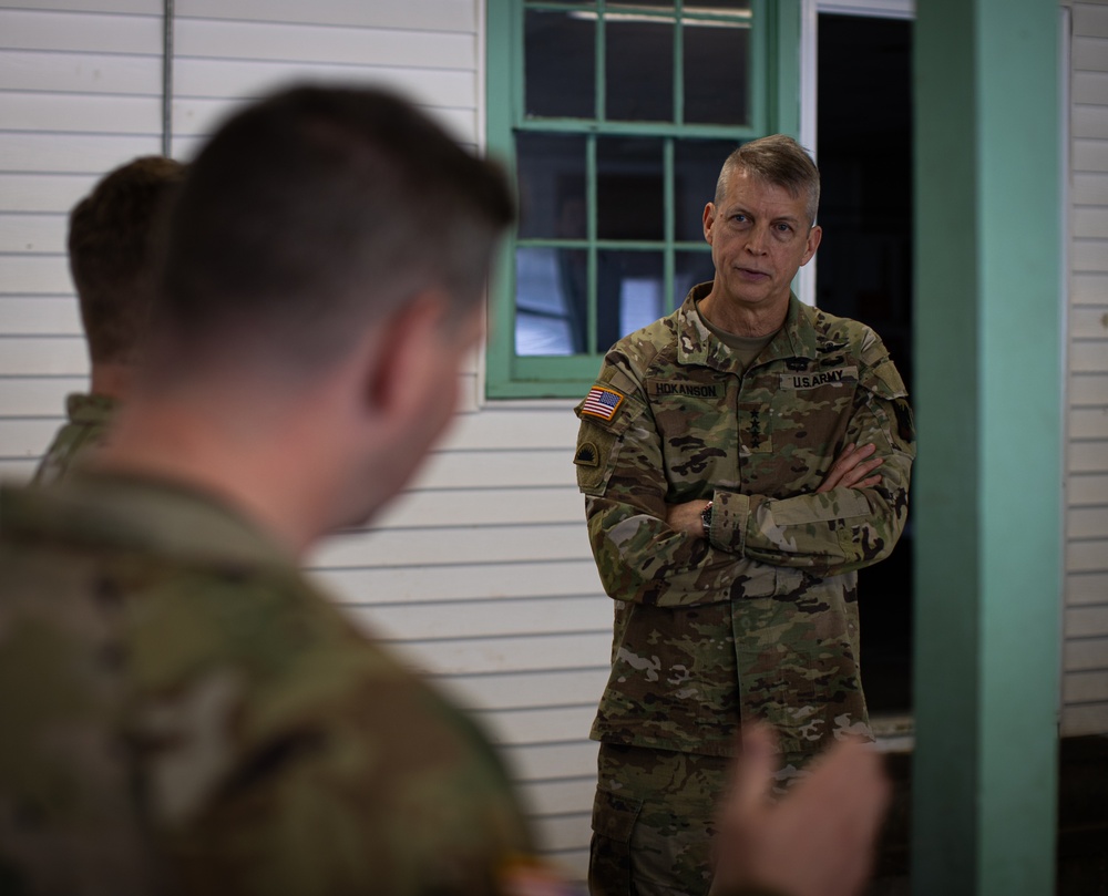 Chief of the National Guard Bureau visits with Alabama National Guard leadership, Soldiers, and foreign partners