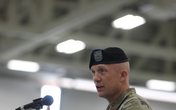 CSM Cooper delivers remarks during a Ceremony