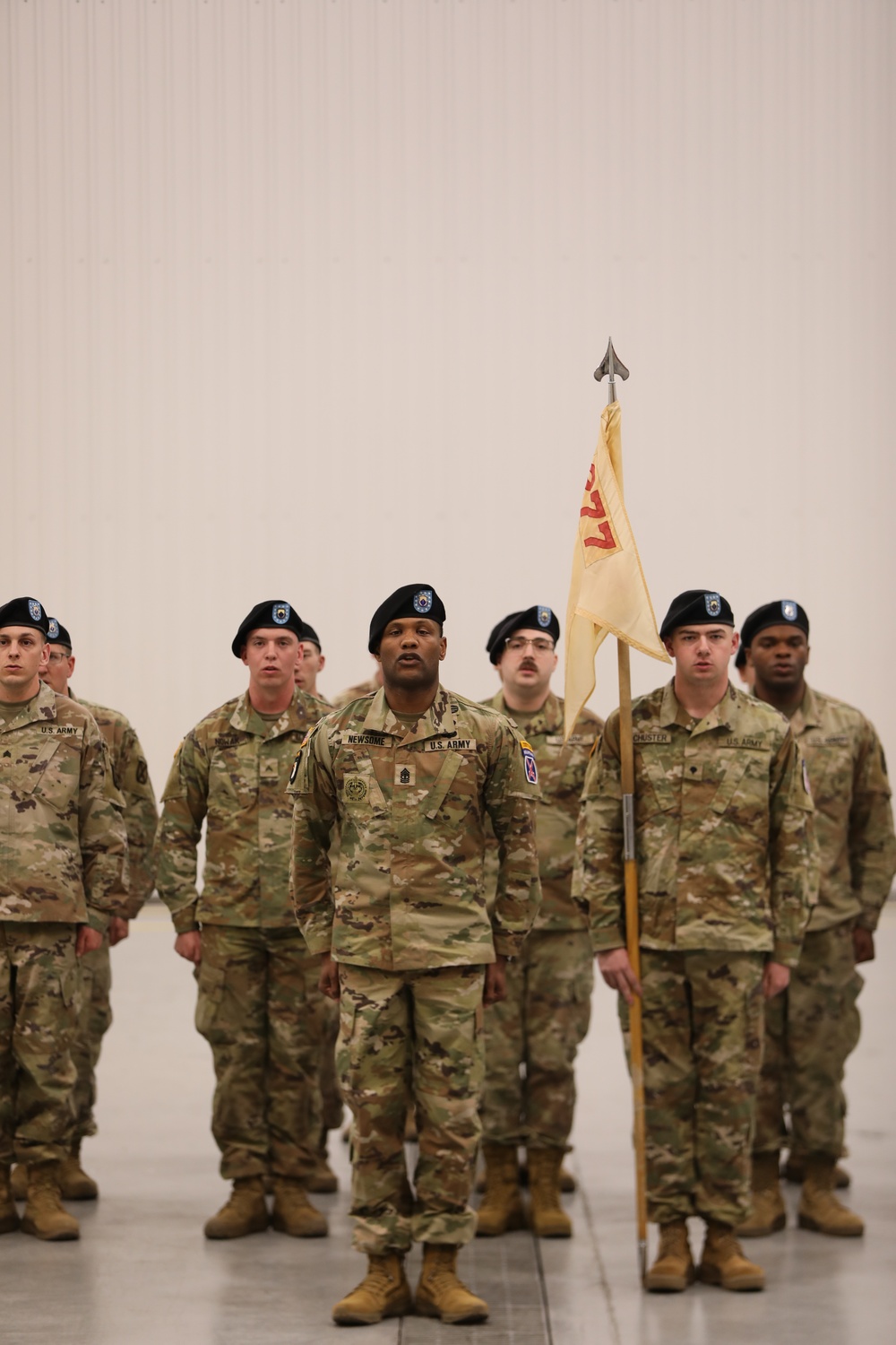 1SG Newsome takes charge of the formation