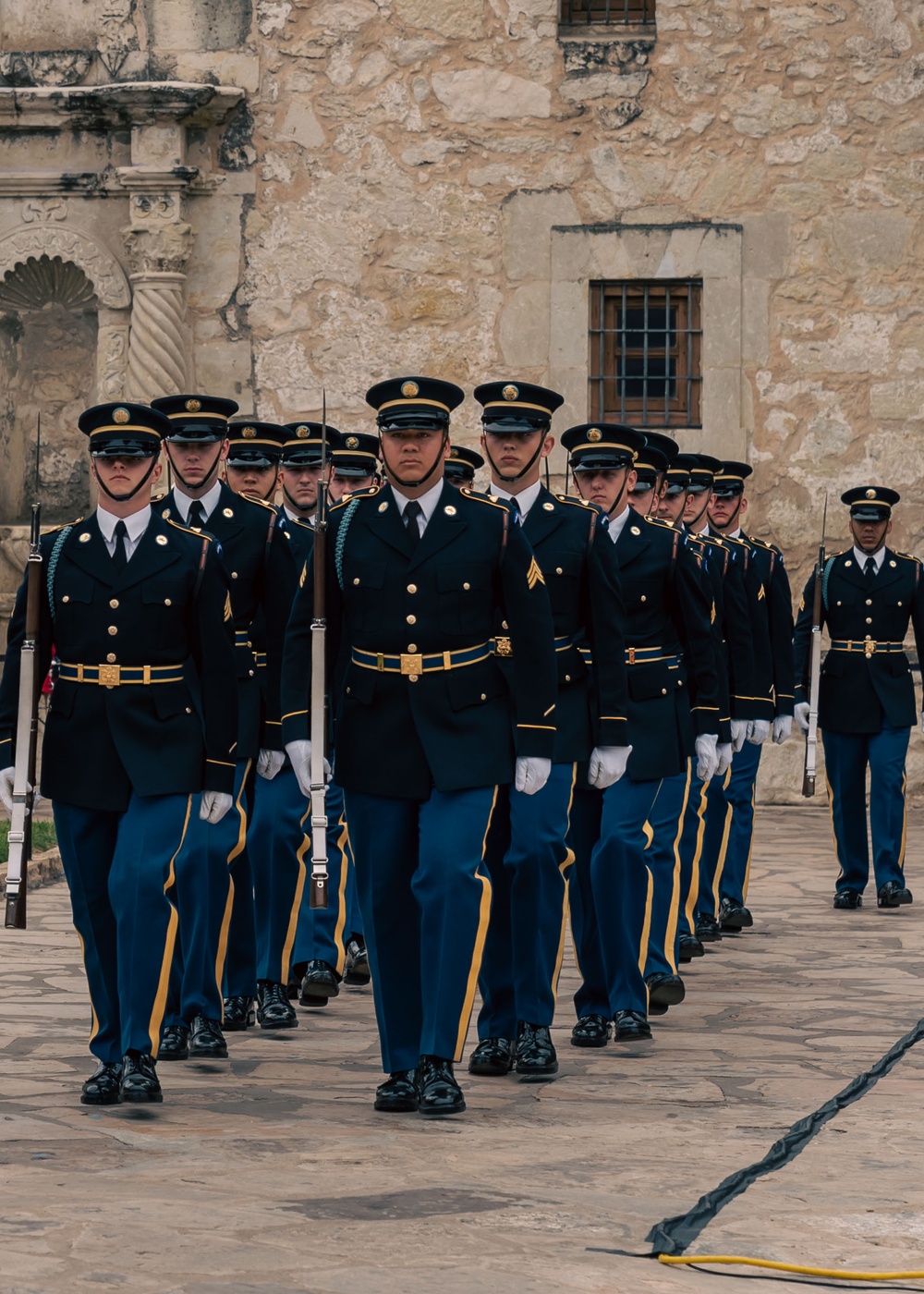 The U.S. Army Drill Team attends Army Day at the Alamo