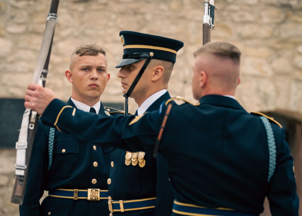 The U.S. Army Drill Team attends Army Day at the Alamo