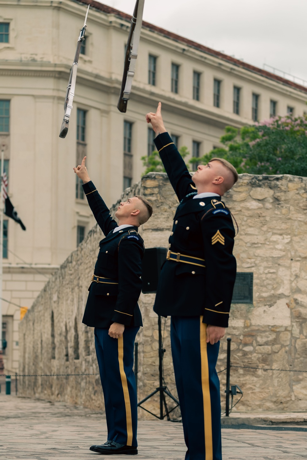 The U.S. Army Drill Team attends Army Day at the Alamo