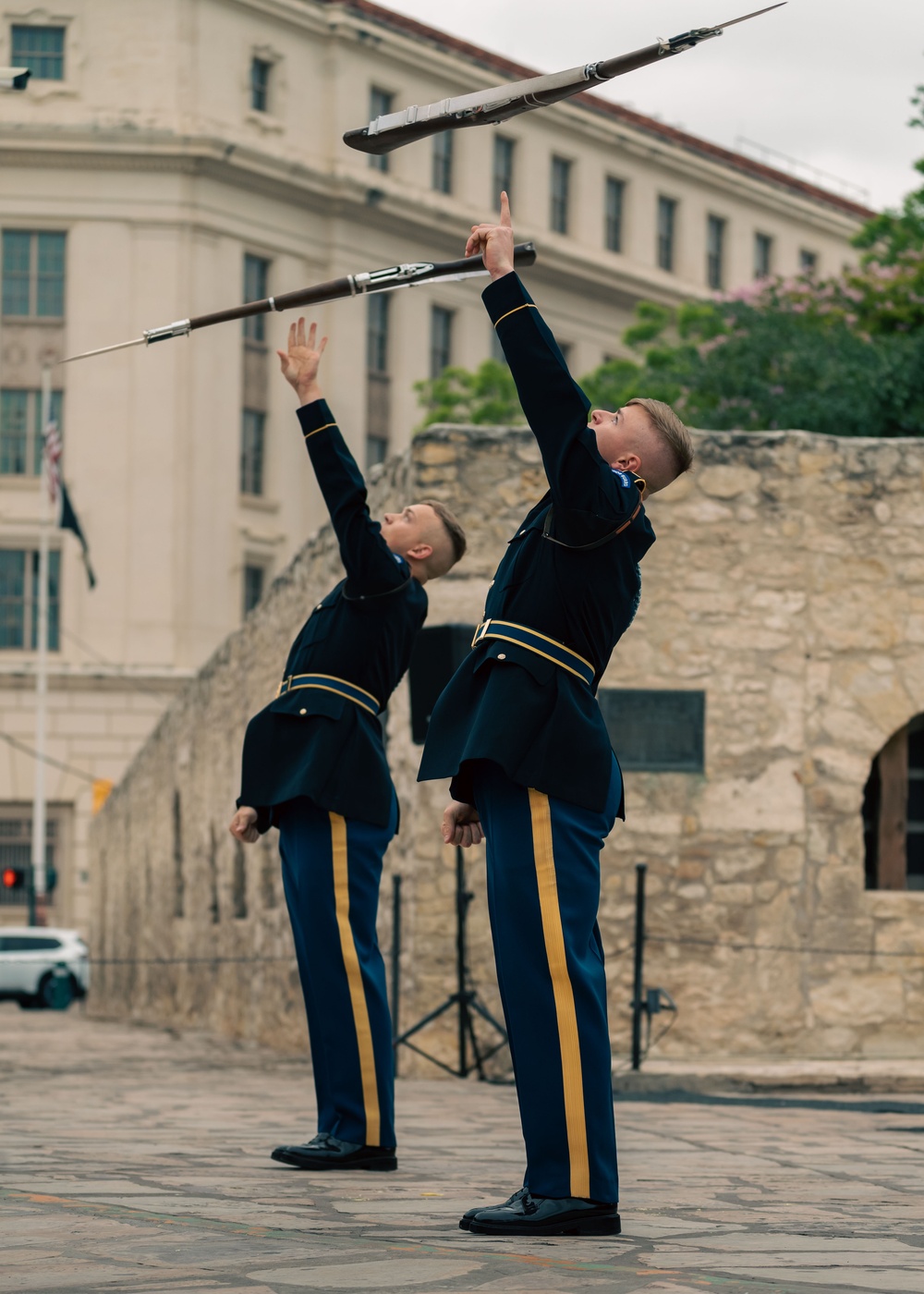 The U.S. Army Drill Team attends Army Day at the Alamo