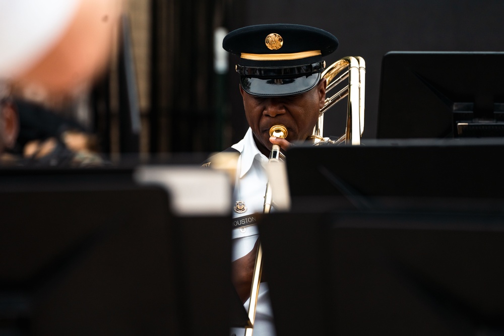 The 323d U.S. Army Band performs at Army Day at the Alamo