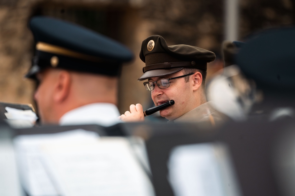 The 323d U.S. Army Band performs at Army Day at the Alamo