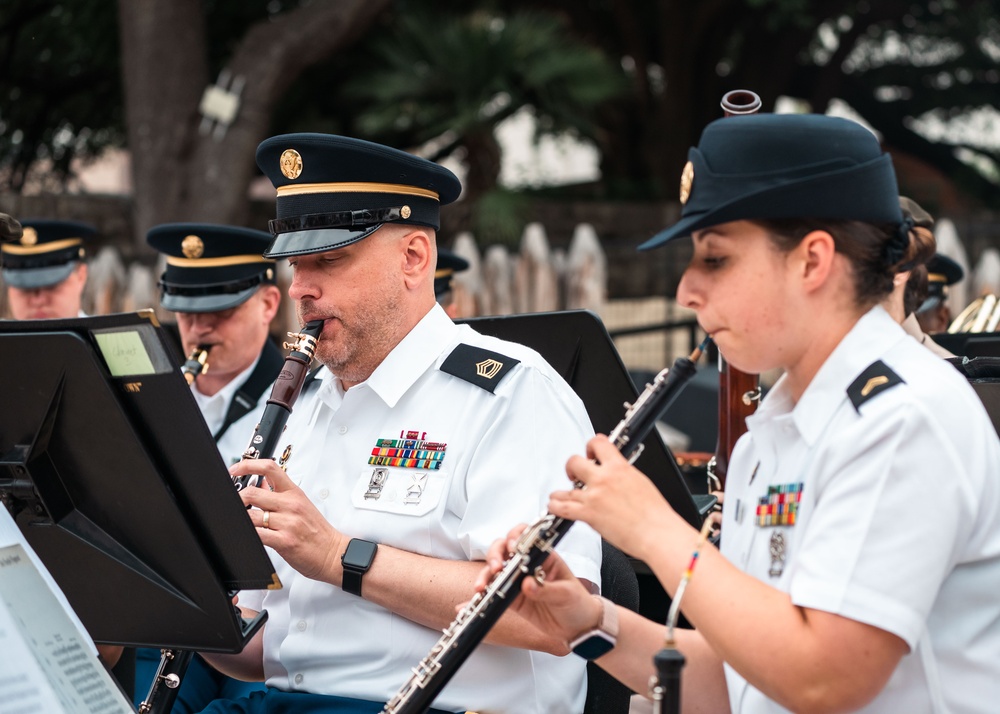 The 323d Army Band performs at Army Day at the Alamo