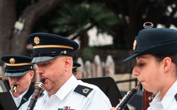 The 323d Army Band performs at Army Day at the Alamo