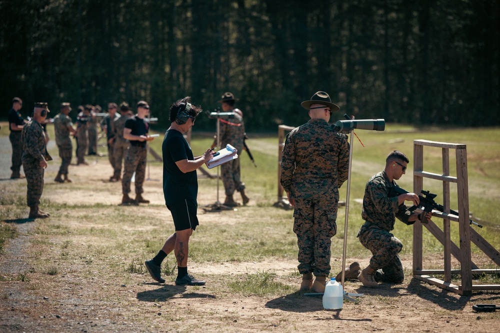 U.S. Marines and Royal Marines Compete in the Biathlon Event During the 2024 Fittest Instructor Competition