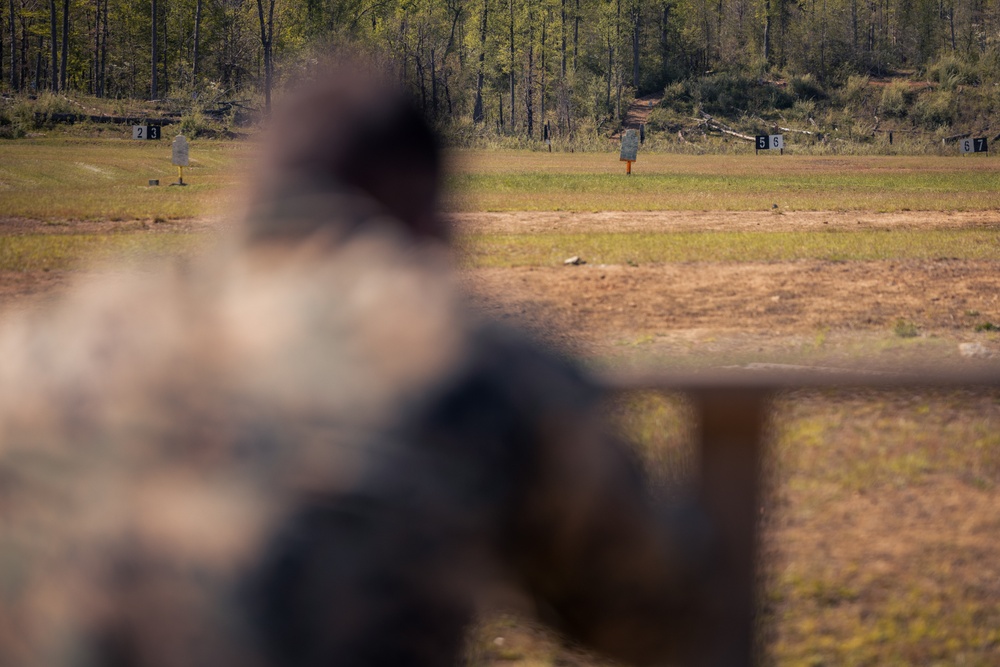 U.S. Marines and Royal Marines compete in a modified Biathlon during the 2024 Fittest Instructor Competition