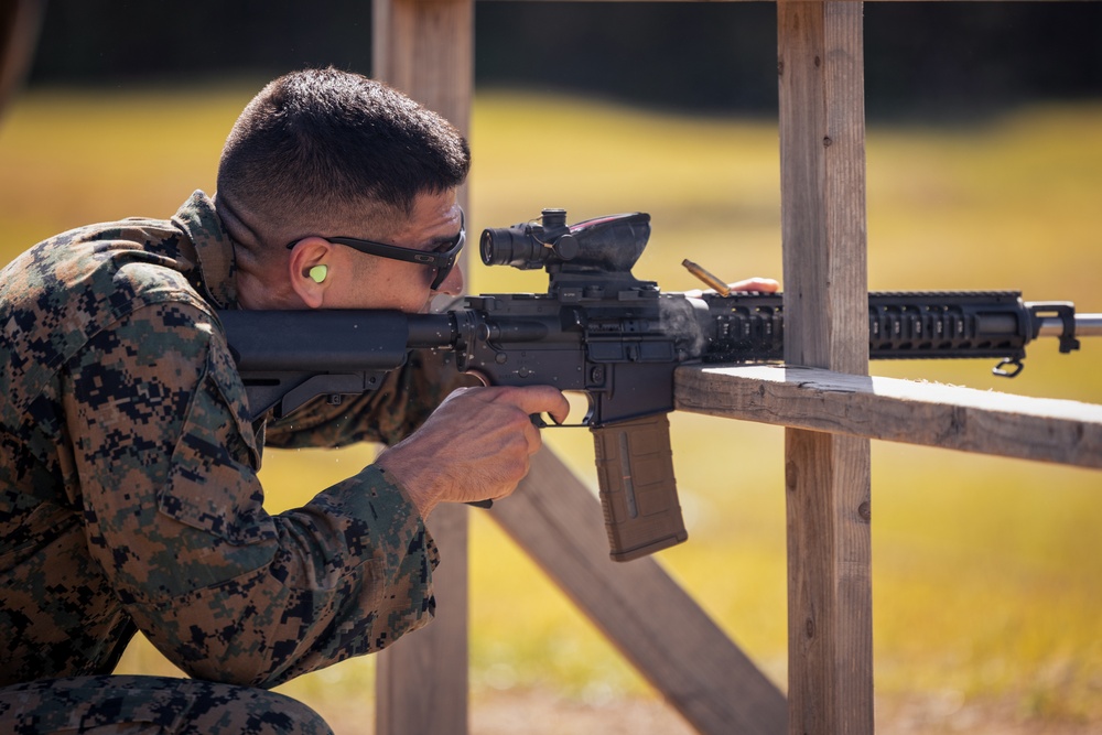 U.S. Marines and Royal Marines compete in a modified Biathlon during the 2024 Fittest Instructor Competition