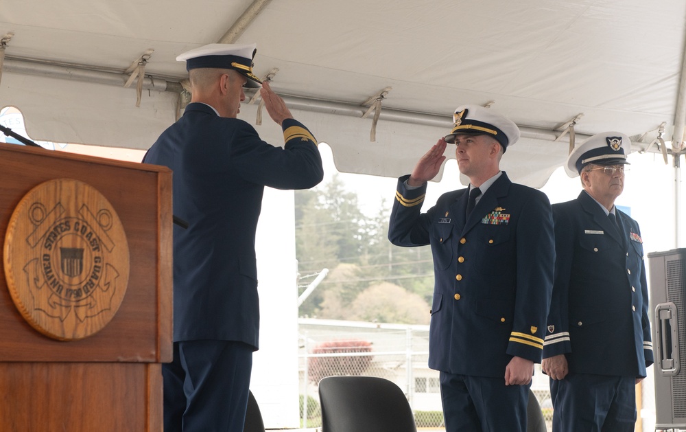 Coast Guard holds decommissioning ceremony for USCGC Orcas in Coos Bay, Oregon