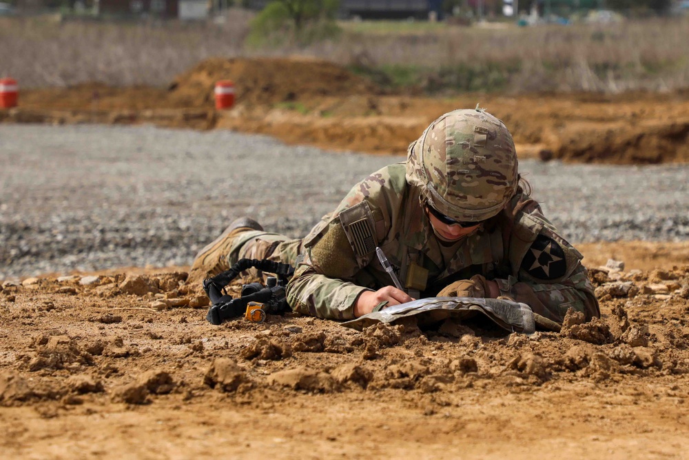 Soldiers train for the Expert Soldier, Infantry, Medical Badge.