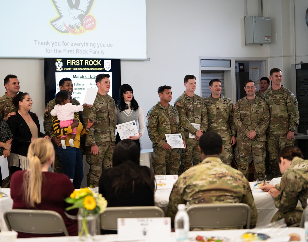 Sky Soldiers and Members of The Vicenza Military Community Are Recognized For Their Volunteer Service