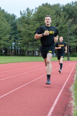 Staff Sgt. James Lavoie runs an 800 meter sprint time trial [Image 2 of 4]